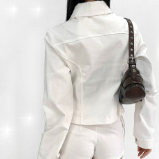 Stand-up Collar Pocket Zipper Slim Jacket GLRF-NK22168