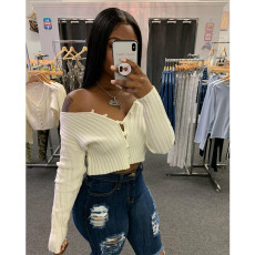 Long Sleeve Sweater Knits Tops GCNF-0203