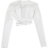 Wide Shoulder Long Sleeve Short Coat XEF-K25C78071