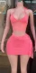 Pre Order: About 7 work days shipping Bow Lace See Through Skirt Set YUEM-300831