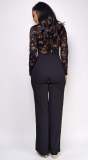 Lace Patchwork Wide Leg Jumpsuit OSM-4492