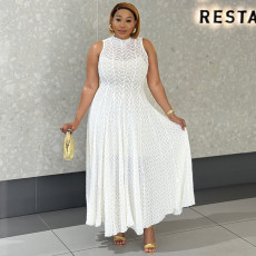 Solid Color Sleeveless Lace Maxi Dress GCNE-72904