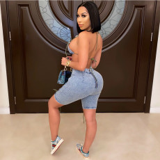 Sexy Halterneck Bra And Shorts Two Piece Set GCNF-0093