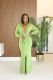 Deep V Neck Long Sleeve Split Maxi Dress XHXF-469