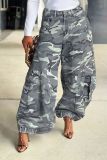 Camouflage Print Loose Wide Leg Pants GYLN-4322