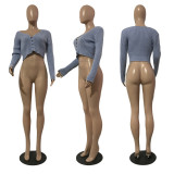 Long Sleeve Sweater Knits Tops GCNF-0203