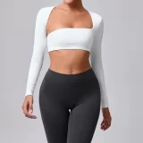 Long Sleeve Shawl Yoga T-shirt GQSA-93601