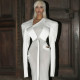 Wide Shoulder Long Sleeve Short Coat XEF-K25C78071