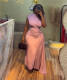 Single Shoulder Solid Color Maxi Dress GCNE-72610