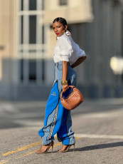 Retro Contrast Color Patchwork Jeans GYLN-5604