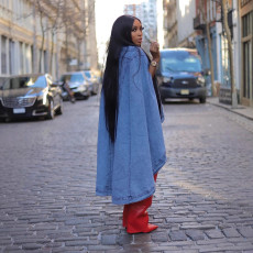 Long Sleeve Loose Denim Irregular Coats LSD-2458