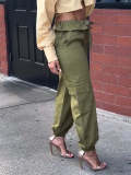 Fashion Solid Color Slim Pants GSXK-SK241001