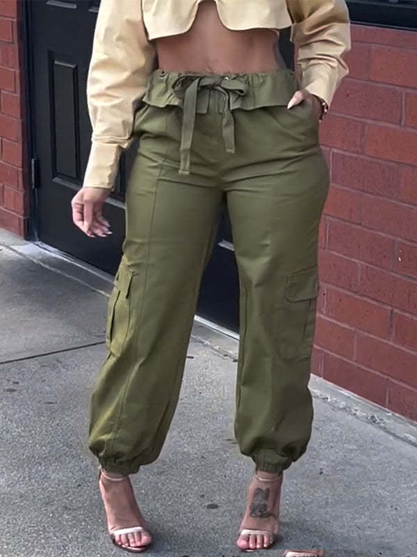 Fashion Solid Color Slim Pants GSXK-SK241001
