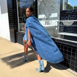 Long Sleeve Loose Denim Irregular Coats LSD-2458