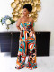Print Wrap Chest Wide Leg Jumpsuit GSXK-SK511001