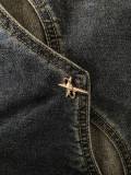 Hollow Out Nail Buckle Loose Jeans LSD-2535