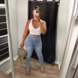 Fashion Hollow Out Jeans GSXK-SK511000