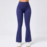 Solid Color High Waist Micro Flare Pants GQSA-9190