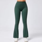 Solid Color High Waist Micro Flare Pants GQSA-9190