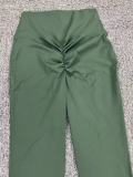Solid Color High Waist Micro Flare Pants GQSA-9190