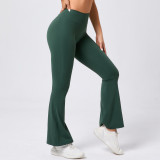 Solid Color High Waist Micro Flare Pants GQSA-9190