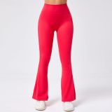 Solid Color High Waist Micro Flare Pants GQSA-9190