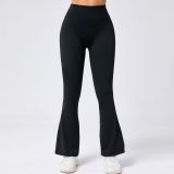 Solid Color High Waist Micro Flare Pants GQSA-9190