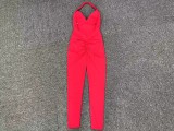 Backless Solid Color Tight Sport Jumpsuit GQSA-9150