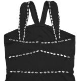 Hot Drill Sleeveless Midi Dress BY-7493