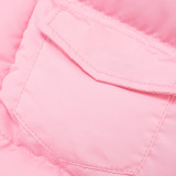 Solid Color Sleeveless Zipper Cotton Vest Jacket GSZM-Y25TP352