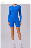 Long Sleeve Patchwork Sport Romper GQSA-24102