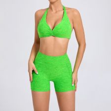 Sport Halterneck Bra Pants 2 Piece Pants Set GQSA-74068/42352