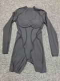 Long Sleeve Patchwork Sport Romper GQSA-24102