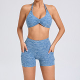 Sport Halterneck Bra Pants 2 Piece Pants Set GQSA-74068/42352