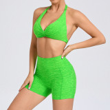 Sport Halterneck Bra Pants 2 Piece Pants Set GQSA-74068/42352