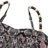 Snake Print Sling Maxi Dress BY-7502
