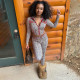 Leopard Print Zipper Patchwork 2 Piece Pants Set DLSF-K25S80683