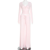 Long Sleeve Slim Two Piece Pants Set GSZM-C25ST242