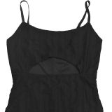 Lace Chest Flower Backless Suspender Maxi Dress BY-7513