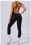 Cross Back Yoga Adjustable Shoulder Strap Jumpsuit GQSA-90107