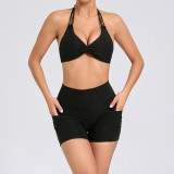 Sport Halterneck Bra Pants 2 Piece Pants Set GQSA-74068/42352