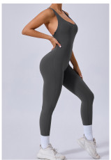 Cross Back Yoga Adjustable Shoulder Strap Jumpsuit GQSA-90107