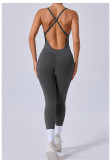 Cross Back Yoga Adjustable Shoulder Strap Jumpsuit GQSA-90107