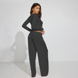 Long Sleeve Slim Two Piece Pants Set GSZM-C25ST242