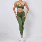 Cross Back Sports Tight Two Piece Pants Set GQSA-A05/V01