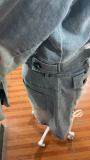 Fashion Denim Drawstring Tie Up Short Suit YRST-T073