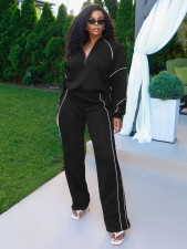Stripe Sport Long Sleeve Pants 2 Piece Set CH-25051