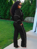Stripe Sport Long Sleeve Pants 2 Piece Set CH-25051