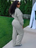 Stripe Sport Long Sleeve Pants 2 Piece Set CH-25051