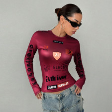 Leopard Print Long Sleeve Tops GFRT-DZF2867